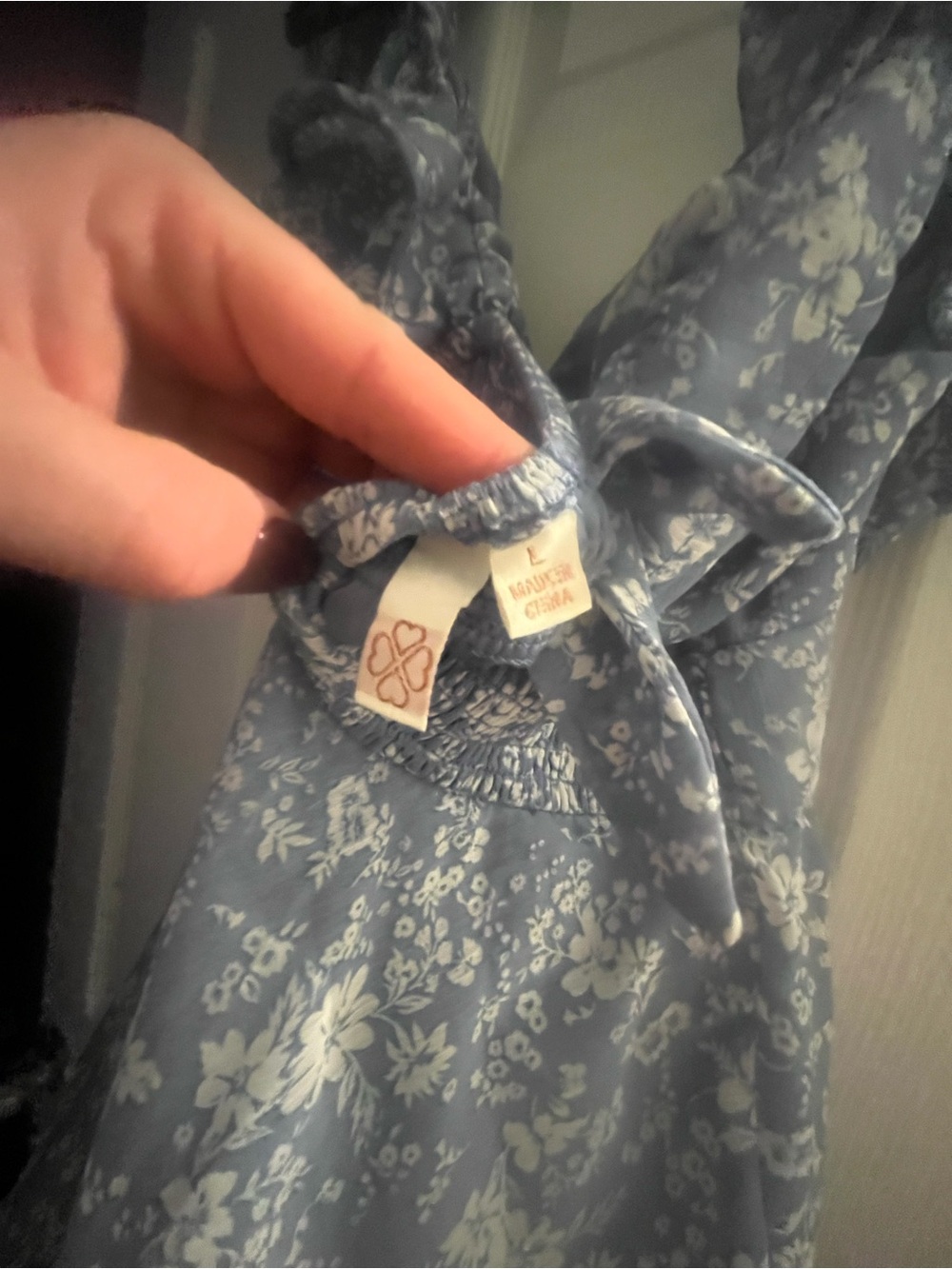 Blue Floral Ruffled Sundress - Picture 3 of 3
